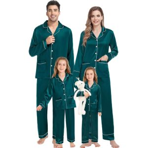 Pajama Set Womens Long Sleeve Lounge Set with Pockets Christmas