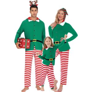 SWOMOG Christmas Pajama Set Matching Family Pajamas for Men